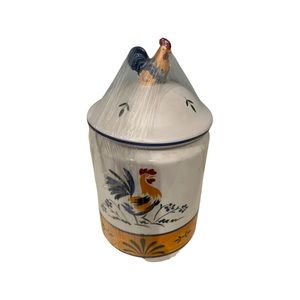 Avon Ceramic Rooster Canister/Cookie Jar - Collectors Item / Farmhouse Decor